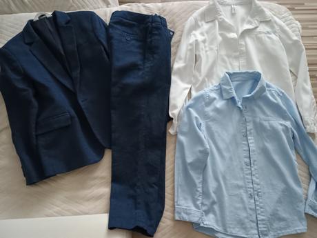 Oblek hm a košele 140/146, 140