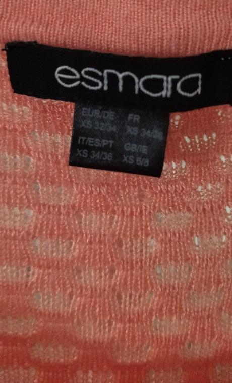 Tenký lososový svetrík, esmara,xs
