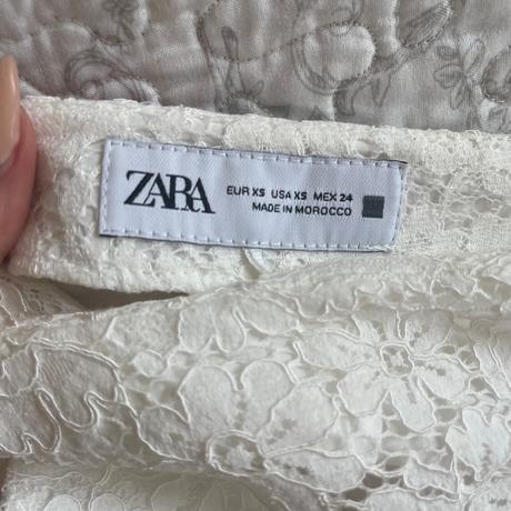 Čipkovaný komplet košele a bermúd, zara,xs