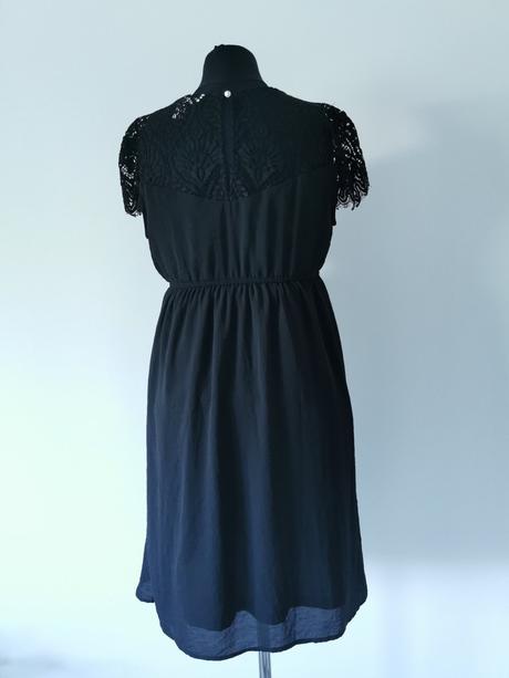 Tehotenské čierne šaty s čipkou h&m, h&m,m