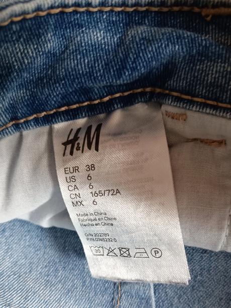 Riflová sukňa h&m, h&m,m