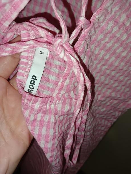 Kockovane šatky s viazaním na chrbte, m