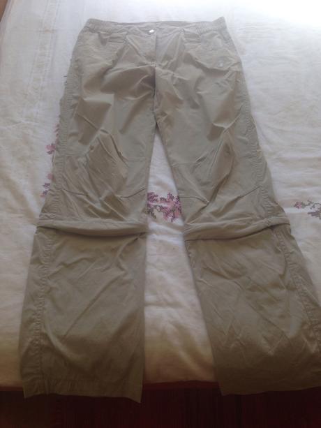 Turistické nohavice sivé, s