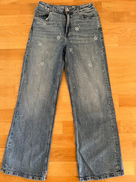 Krásne rifle s kamienkami, h&m,158