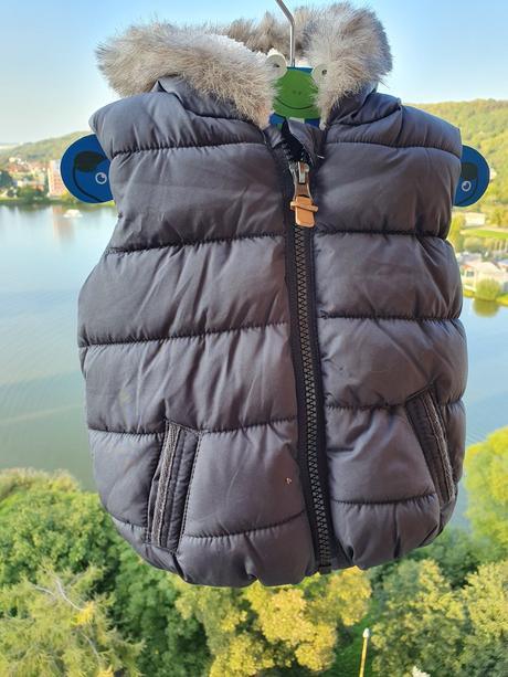 Detská vesta s kožušinkou, f&f,68