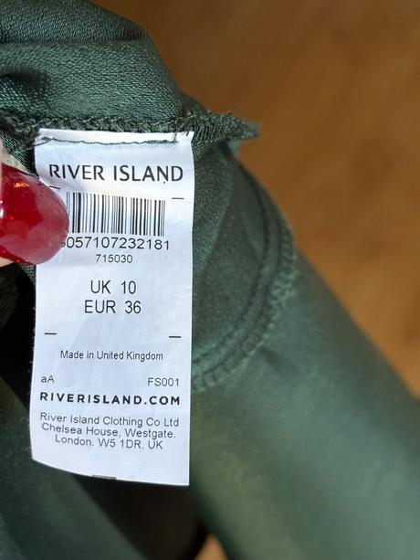 River island smaragdove šaty, river island,38