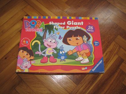 Dora the explorer podlahové puzzle veľké 26 kusov, 