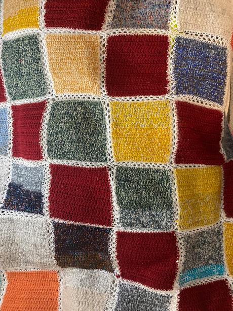 Krásna rôznofarebná ručne robená deka prikrývka 1,