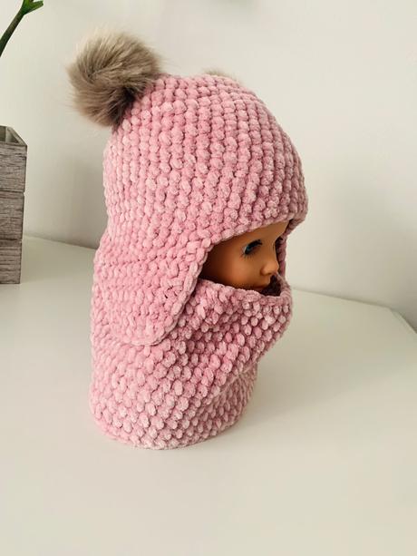 Detská čiapka a nákrčník, 62 / 68 / 74 / 80