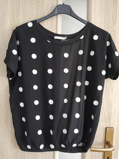 Čierno biely guluckovy top, s