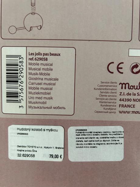 Moulin roty novy hudobny kolotoč pc 80 eur, 