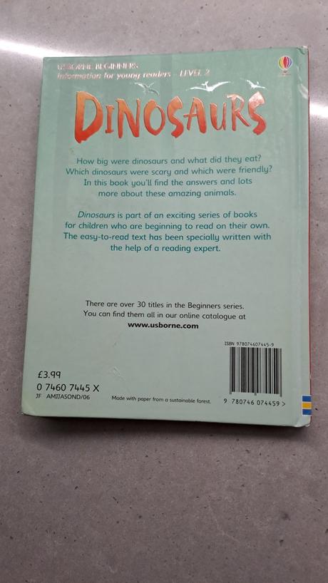 Usbourne beginers dinosaurus,