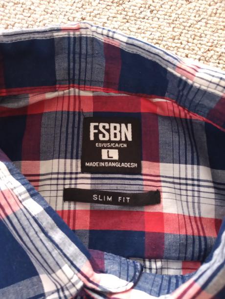 Kockovaná červená košeľa, fishbone,m