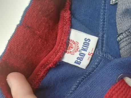 Štýlové riflovo - teplákové nohavice., 98