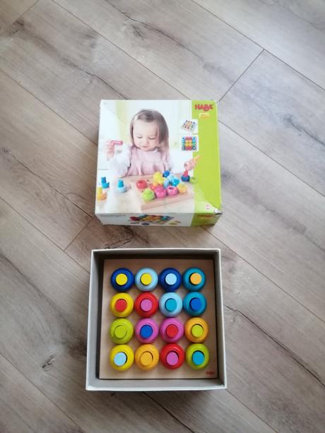 Haba farebné krúžky, nastrkovačka, 