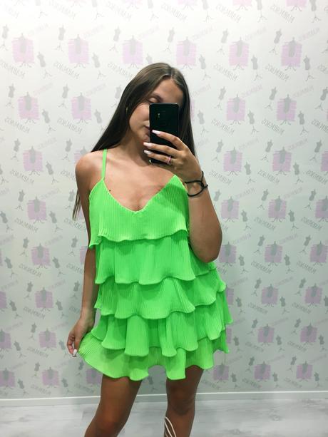 Neónové šaty m/l, m