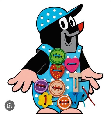 Vyšívanie krtko veľký pevný kartón,