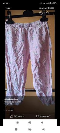 Pyžamové nohavice, 116