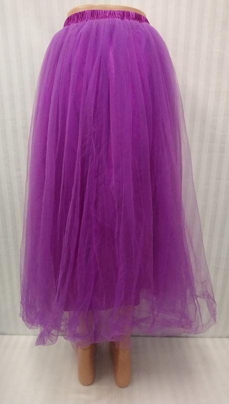 Dámska fuchsiová dlhá tylová sukňa, dancina, s - l, l / m / s