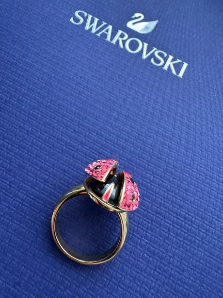 Swarovski - prsteň s lienkou, swarovski