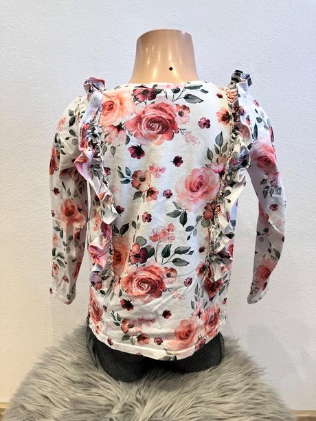 Dievčenské tričko kvetované (116), 116