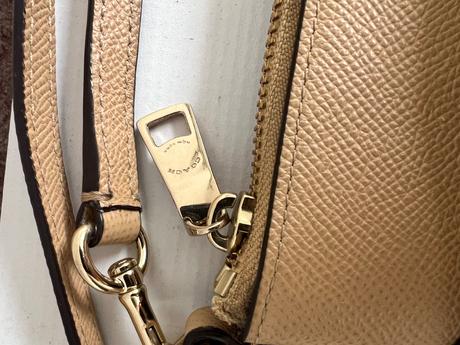 Coach crossby bezova kabela 22x23x3 kabelka kozena, coach