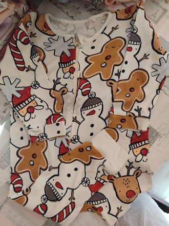 Pyzamkový vianočný overal next výborný stav, next,86