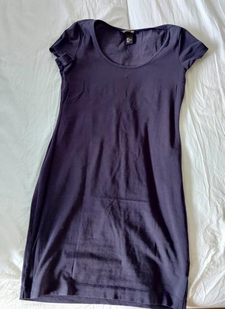 Tmavomodre mini saty, h&m,s