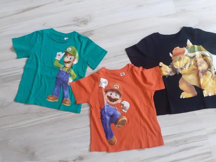 Tričká super mario h&m 3-5 rokov, h&m,104