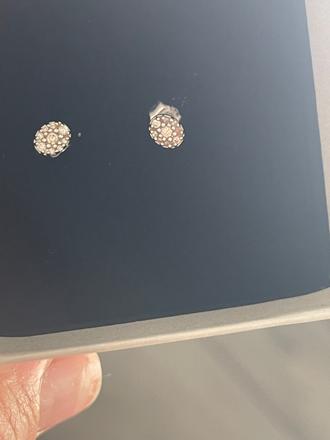 Diamantove nausnice revoni biele zlato,