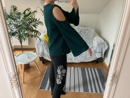 Vrúbkovane tričko, h&m,s