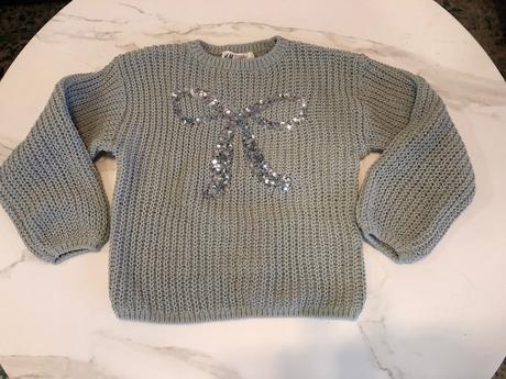 Pulover s mašlou, h&m,110