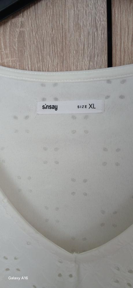 Damske biele letne madeirove saty xl, sinsay,xl