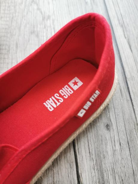 Červené espadrilky big star shoes, 36