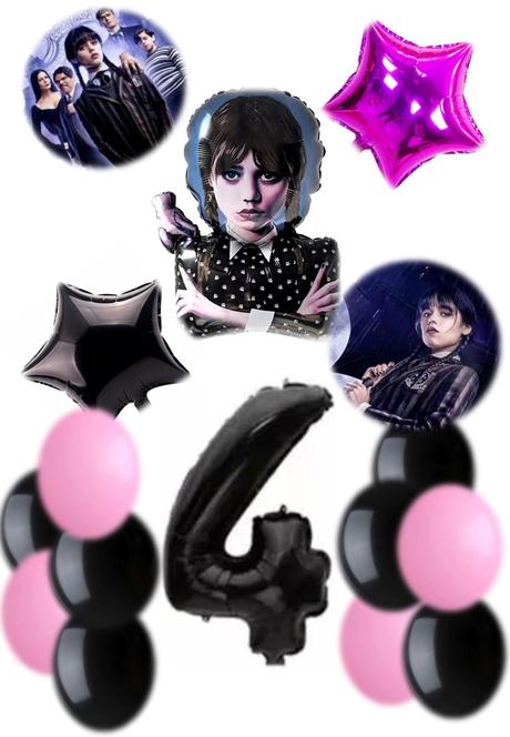 Balóny - wednesday addams 75x48cm - 16/17/18 kusov,