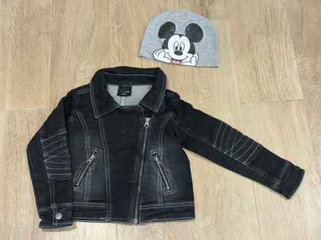 Riflová bunda s čiapkou, 104