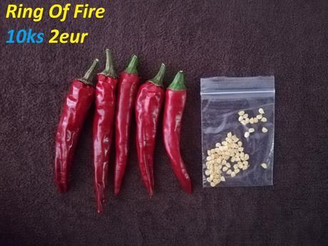 Semená čili/chilli papričiek,