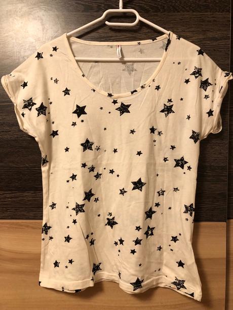 Biele tricko s hvizdickami l, l