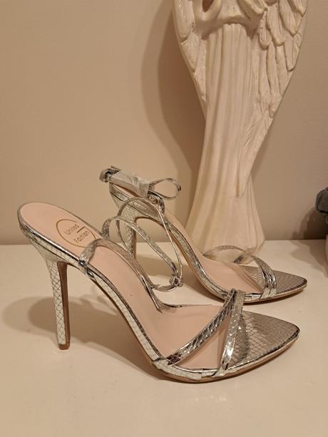 Strieborné sandále 38, 38
