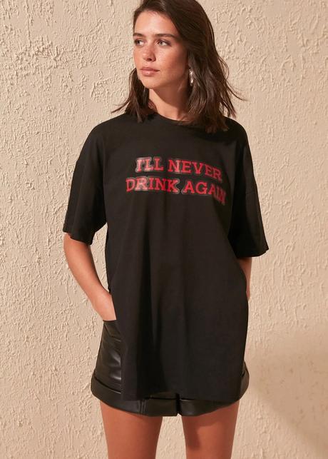 Asymetrické oversize tričko, xs