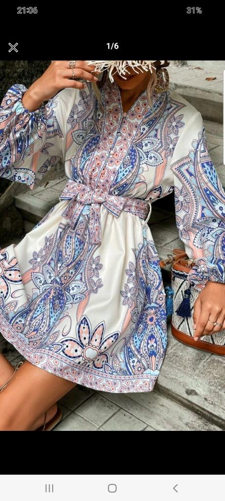 Šaty vzorované poštovné zdarma, l / m / s