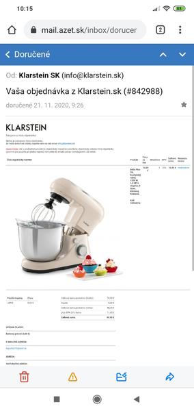 Kuchynský robot Klarstein - skúsenosti