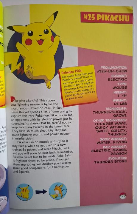 Knižka pokémon "the official handbook", 