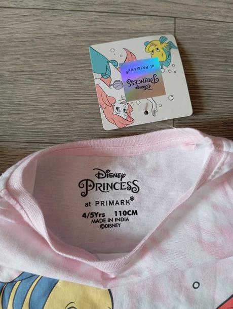 Batikované tričko disney ariel 104 a 110, primark,104