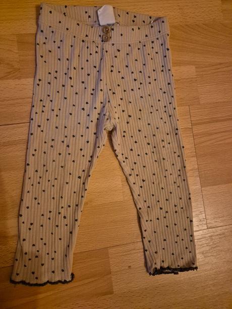 Vrúbkované legíny, h&m,80