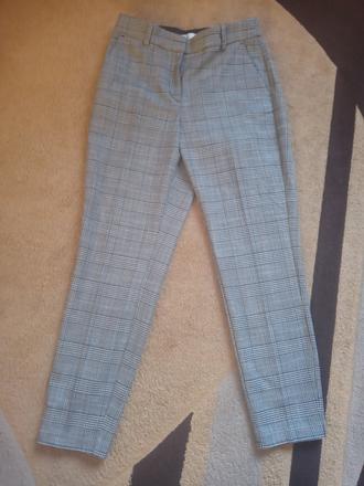 Dámske kockované nohavice, h&m,38