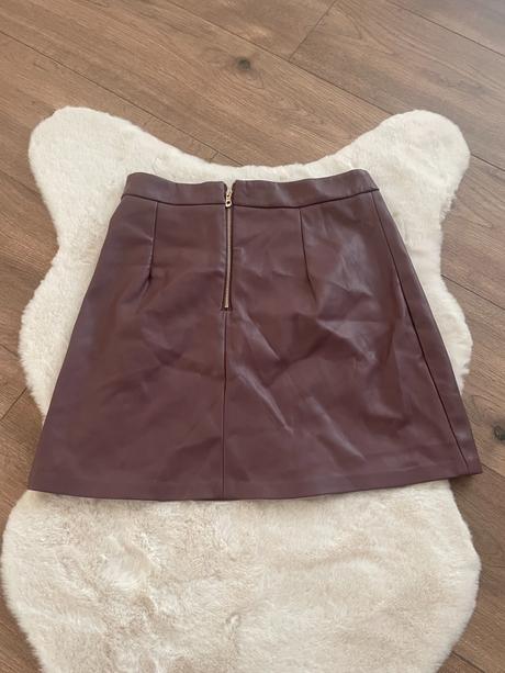 Fialová koženková sukňa, xs, xs