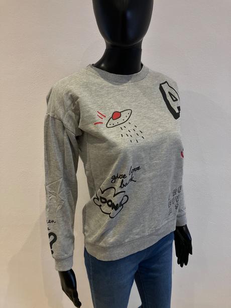 Dámska mikina s nápisom a potlačou (xs), sinsay,xs