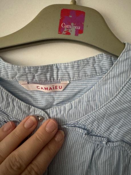 Bledomodra bluzka, camaieu,38