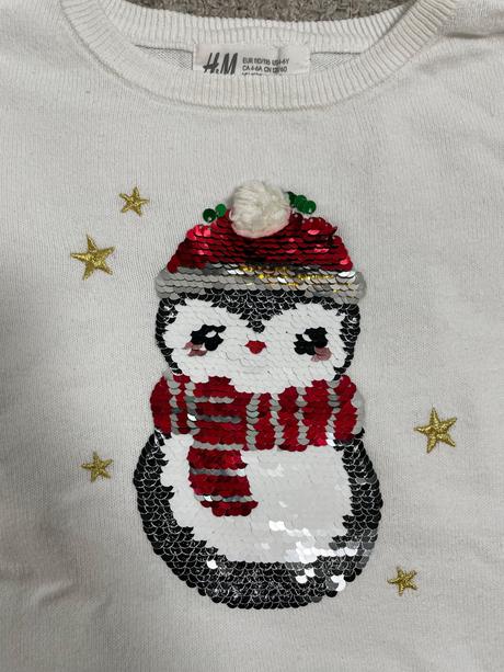 Vianočný pulóver, h&m,110